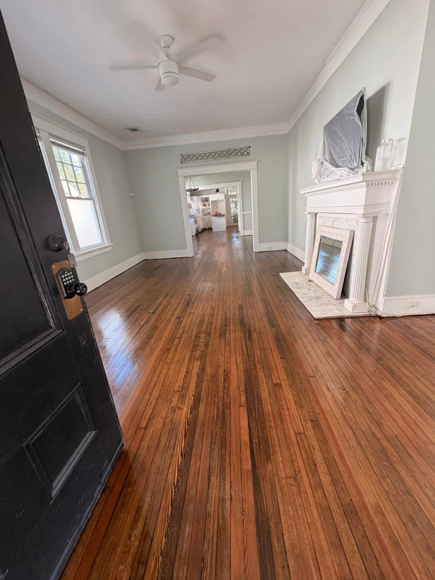 Historic pine floor after refinishing